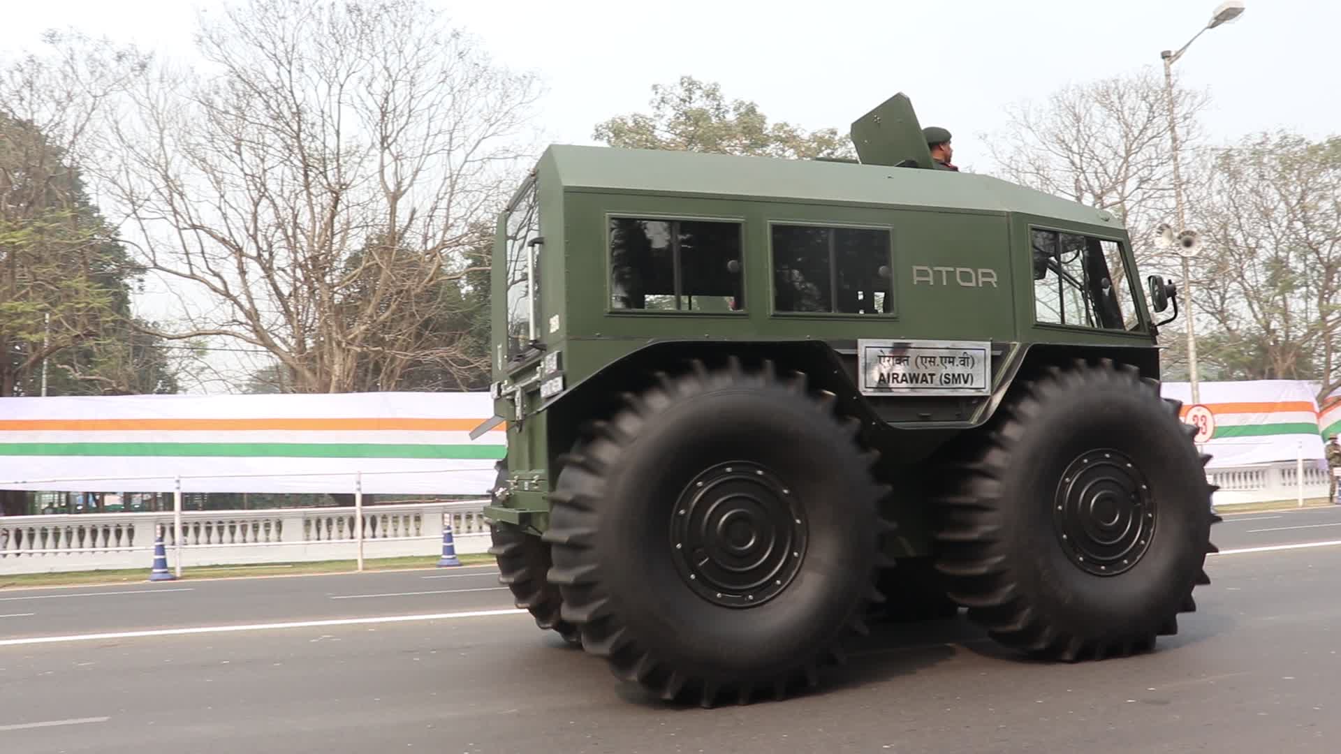 Final dress rehearsal ahead of Republic day parade in India.