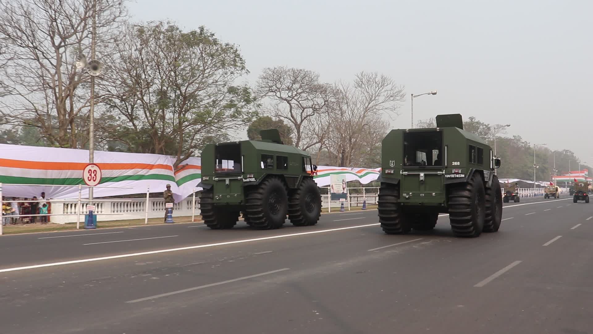 Final dress rehearsal ahead of Republic day parade in India.