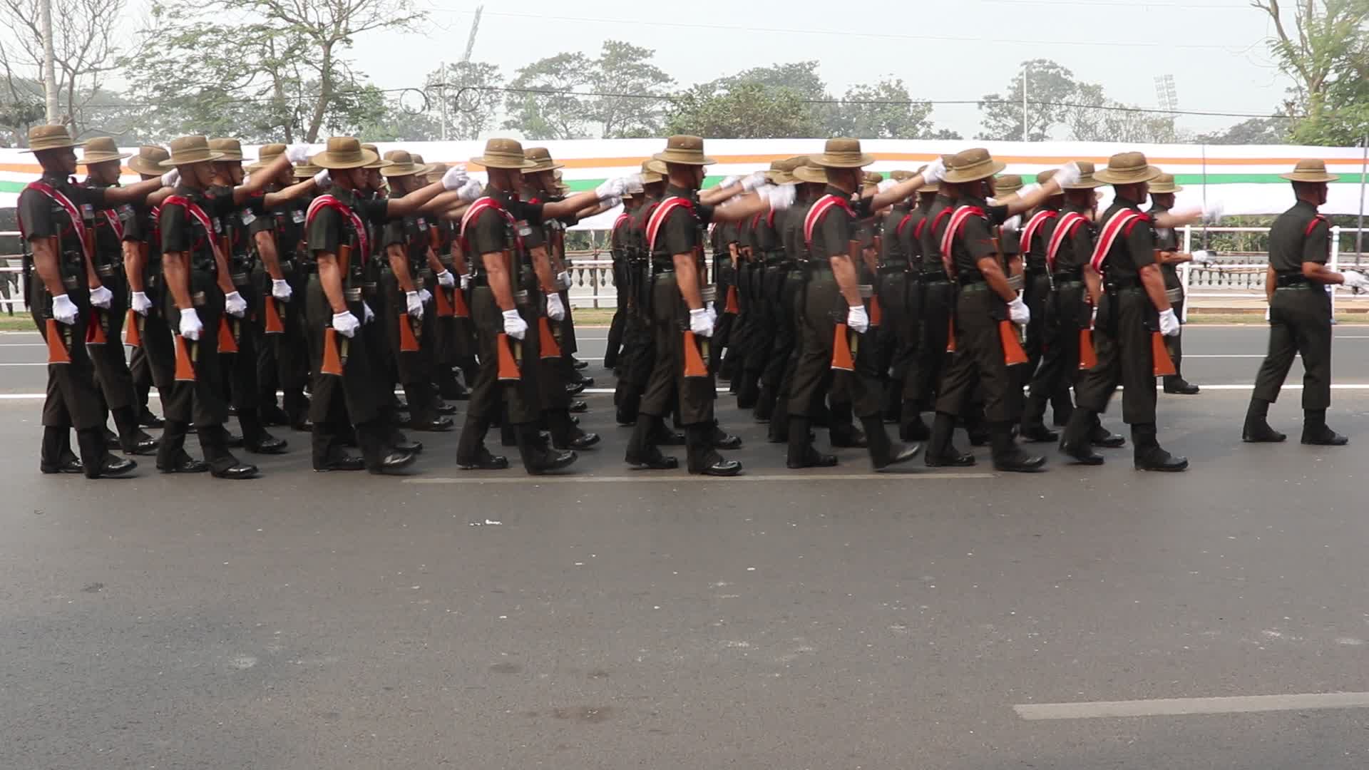 Final dress rehearsal ahead of Republic day parade in India.