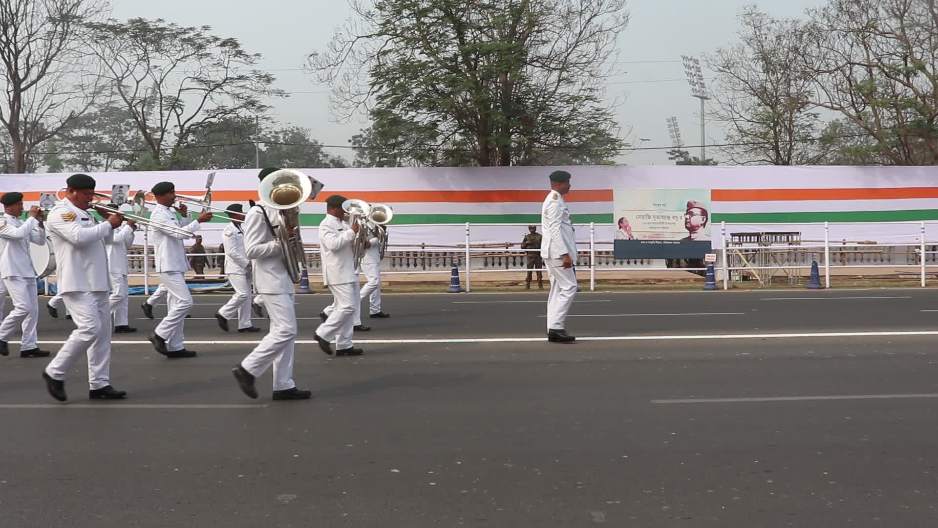 Final dress rehearsal ahead of Republic day parade in India.