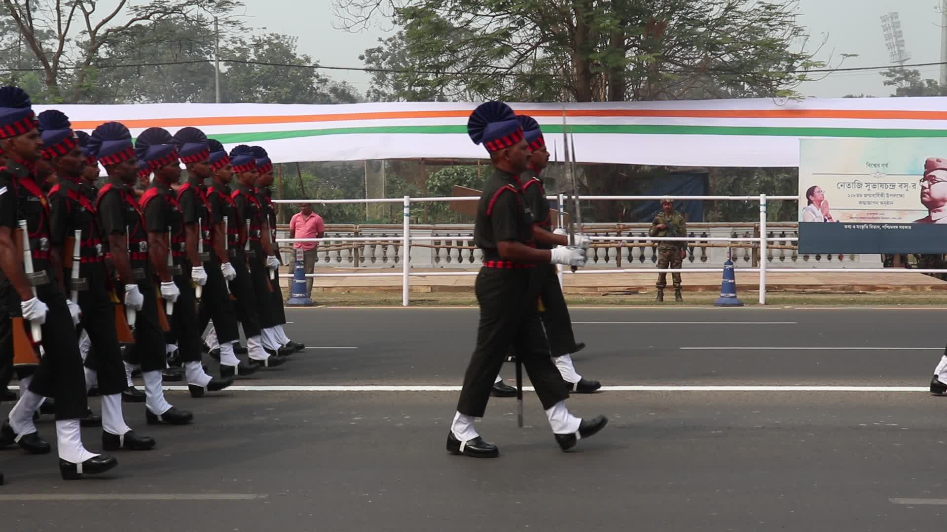 Final dress rehearsal ahead of Republic day parade in India.