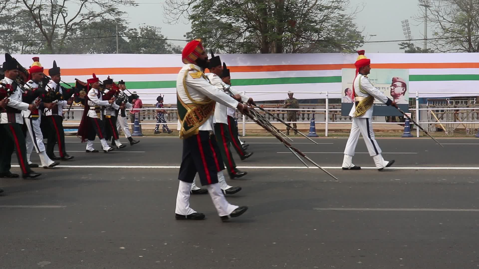 Final dress rehearsal ahead of Republic day parade in India.