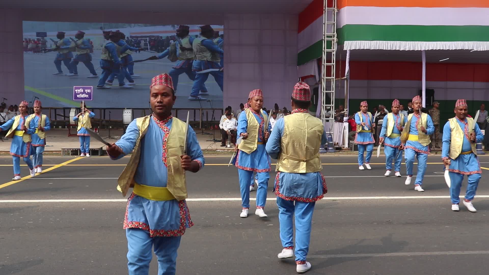 Final dress rehearsal ahead of Republic day parade in India.