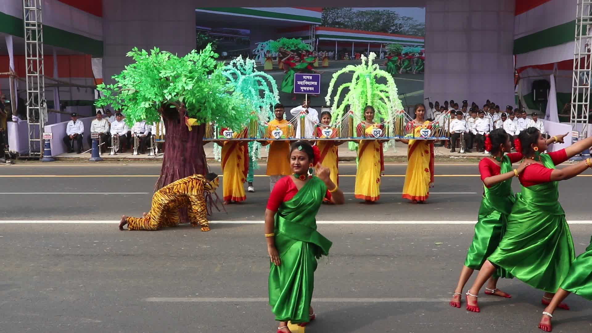 Final dress rehearsal ahead of Republic day parade in India.