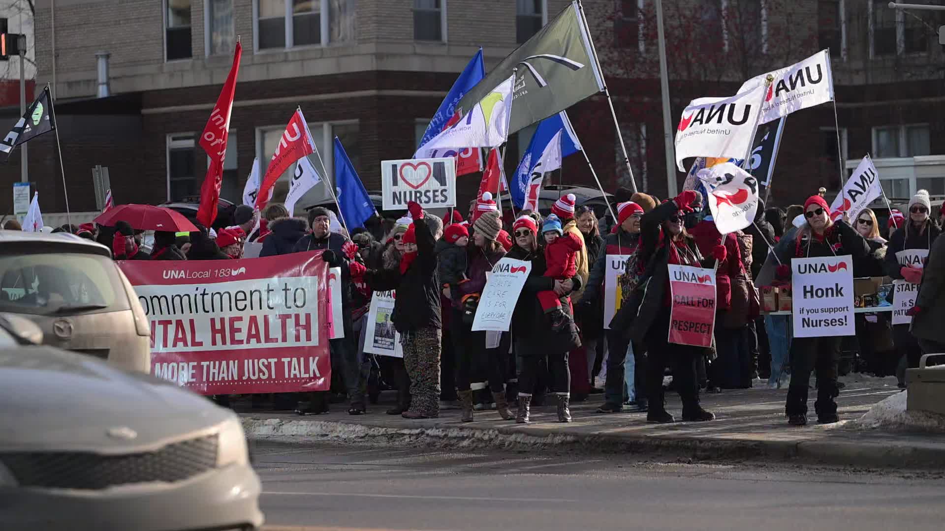 Alberta Nurses Rally For Frontline Workers In Edmonton