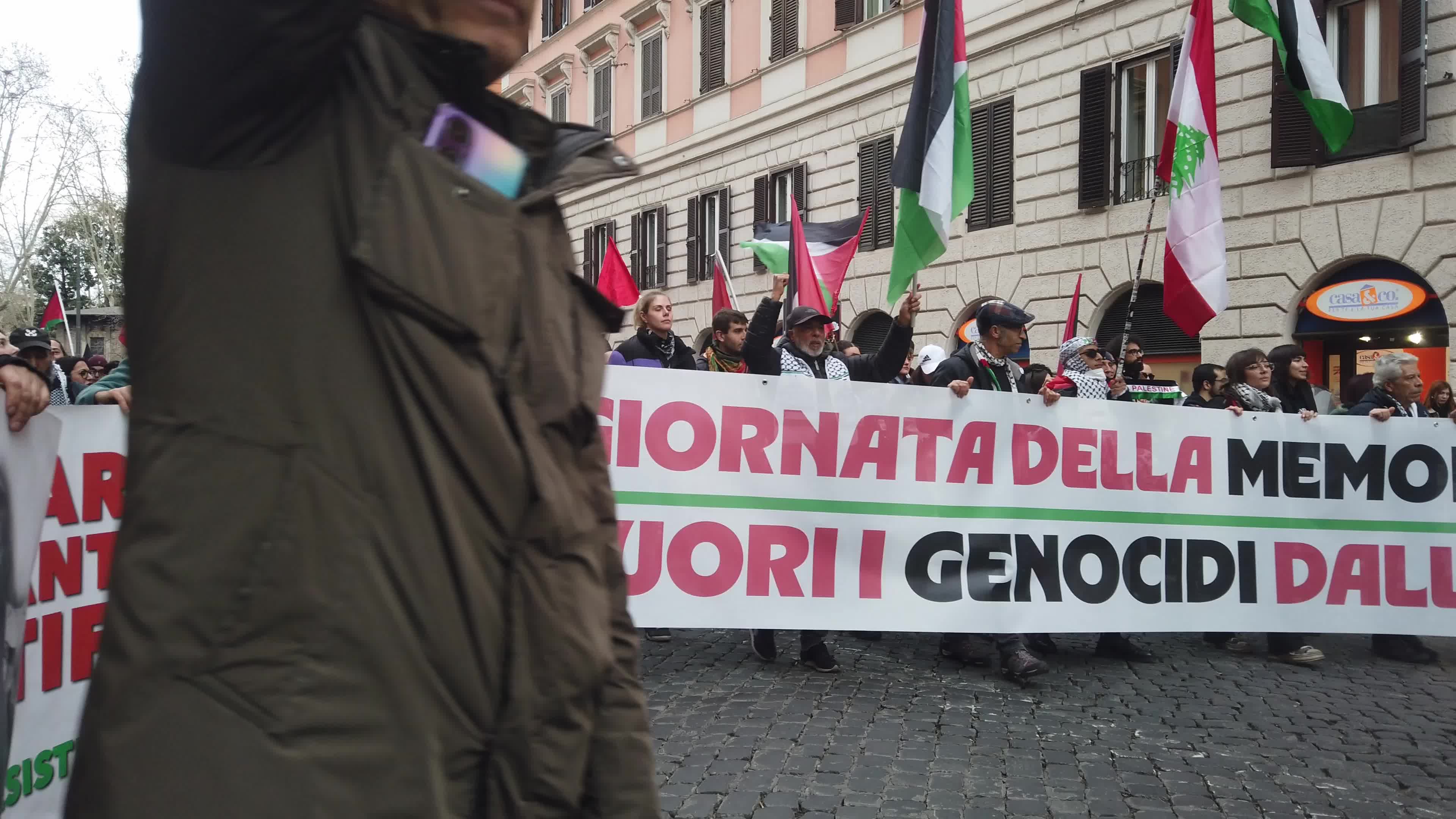 Pro Palestinian march in Rome