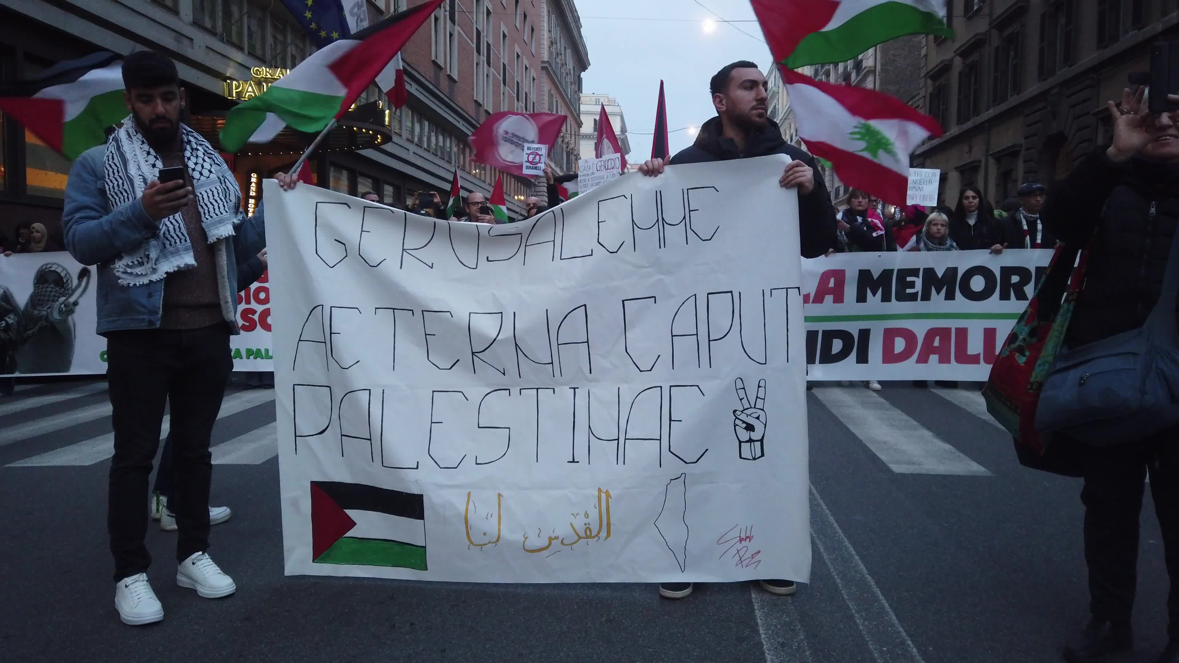 Pro Palestinian march in Rome