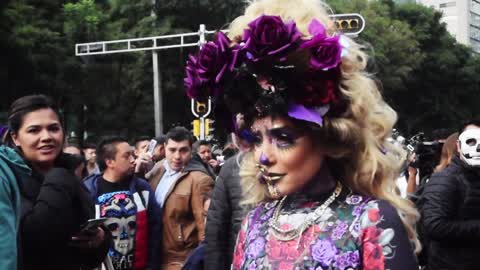 Parade of Catrinas in Day of the Dead