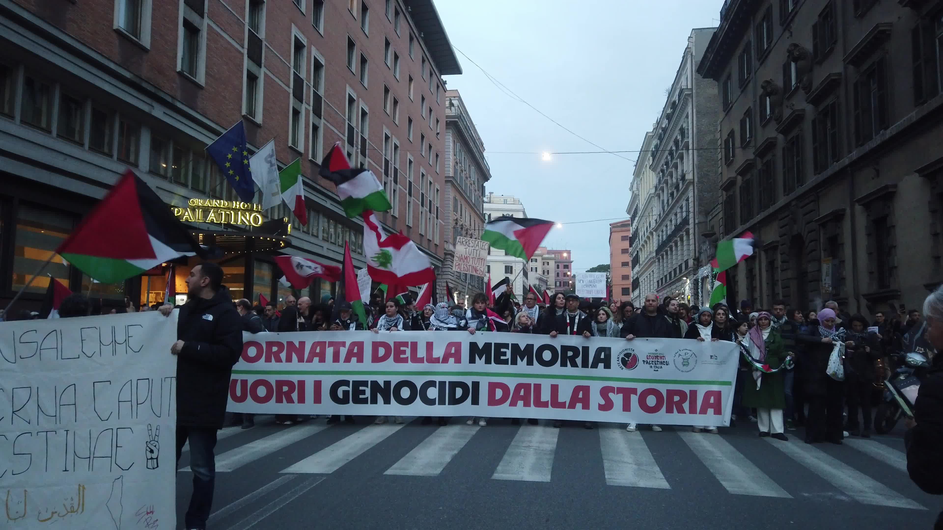 Pro Palestinian march in Rome