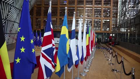 Flags Of The European Union And UK