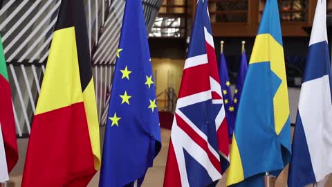 Flags Of The European Union And UK
