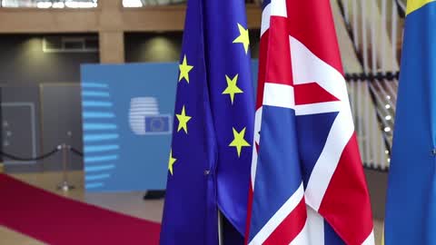Flags Of The European Union And UK
