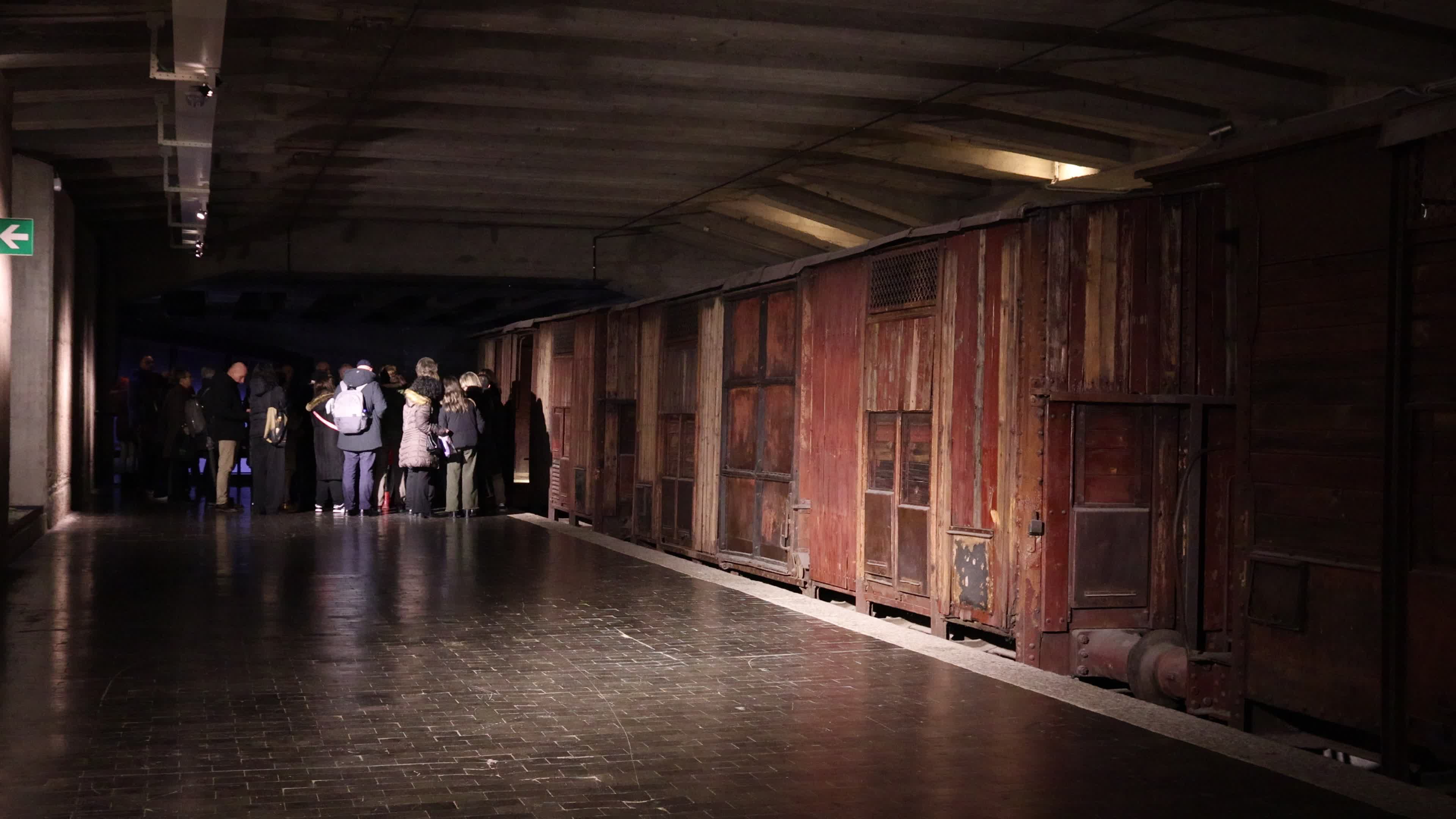 The opening day with free visits to the Shoah Memorial during the International Holocaust Remembrance Day In Milan