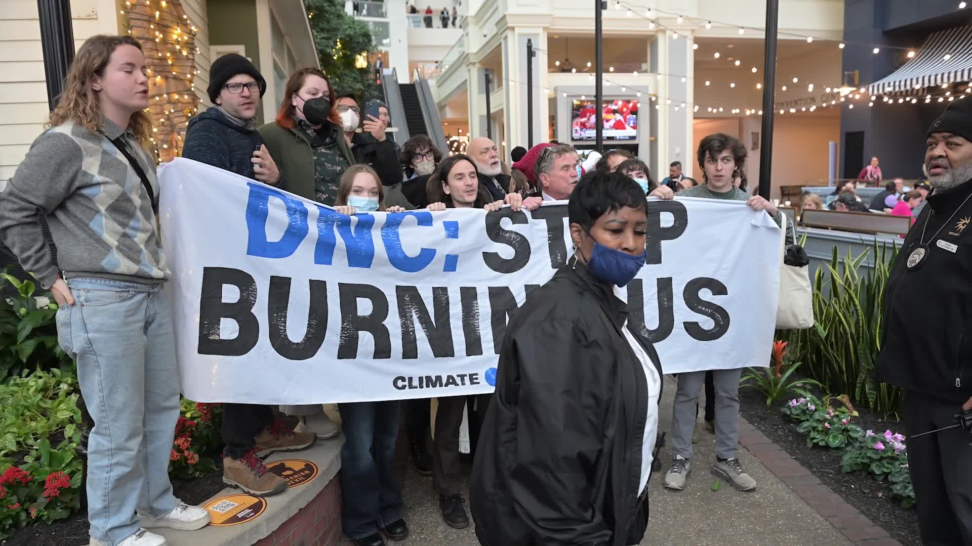 Climate Defiance activists Protest DNC Meeting