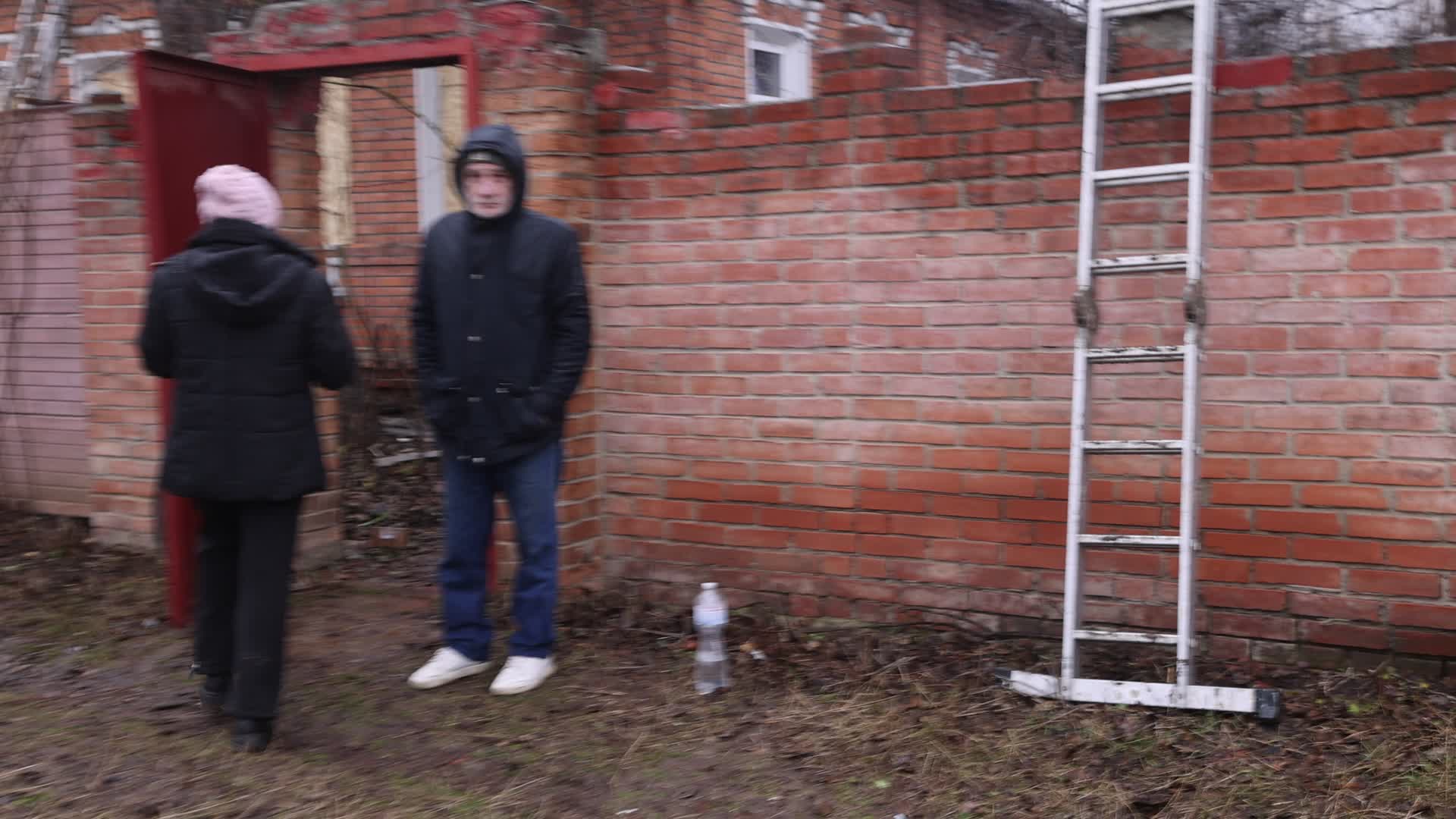 russian drone strike to a private building in Kharkiv, Ukraine