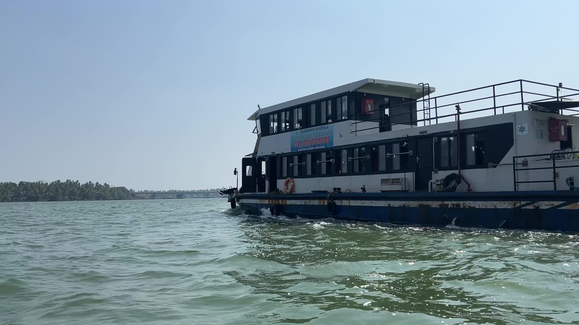 Indian tourists board boats to travel to Sambranikodi Island 