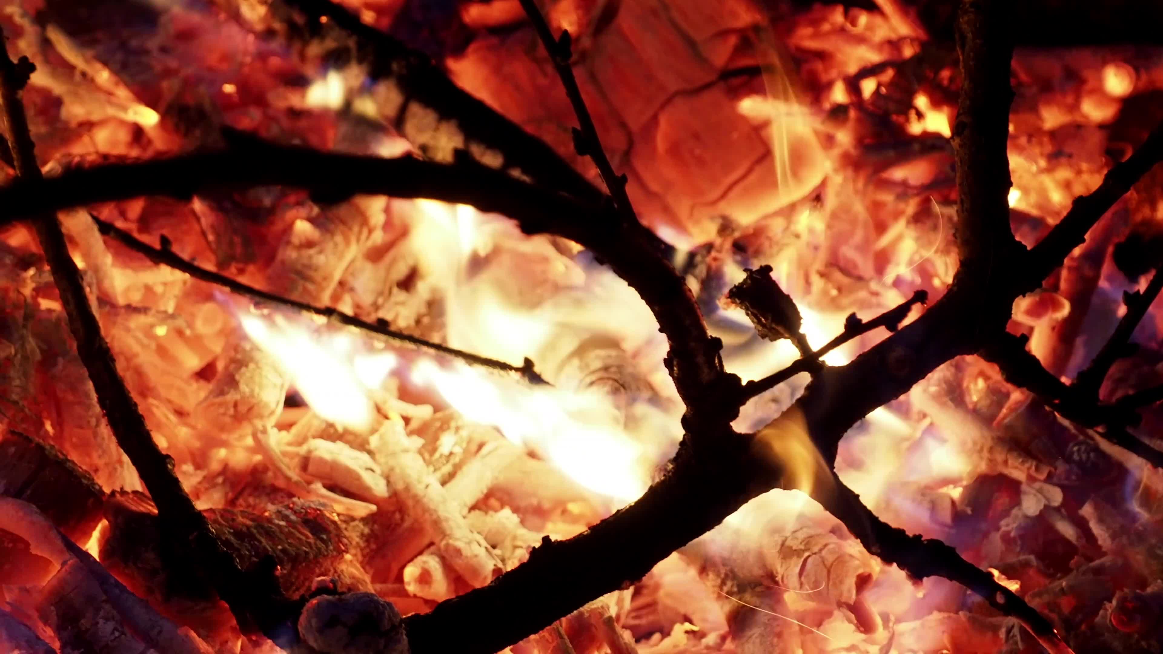 Burning bonfire