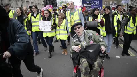 People demonstrate for United Nations Anti-Racism Day