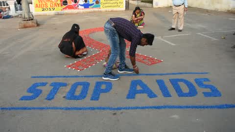 World AIDS day observation in Kolkata.