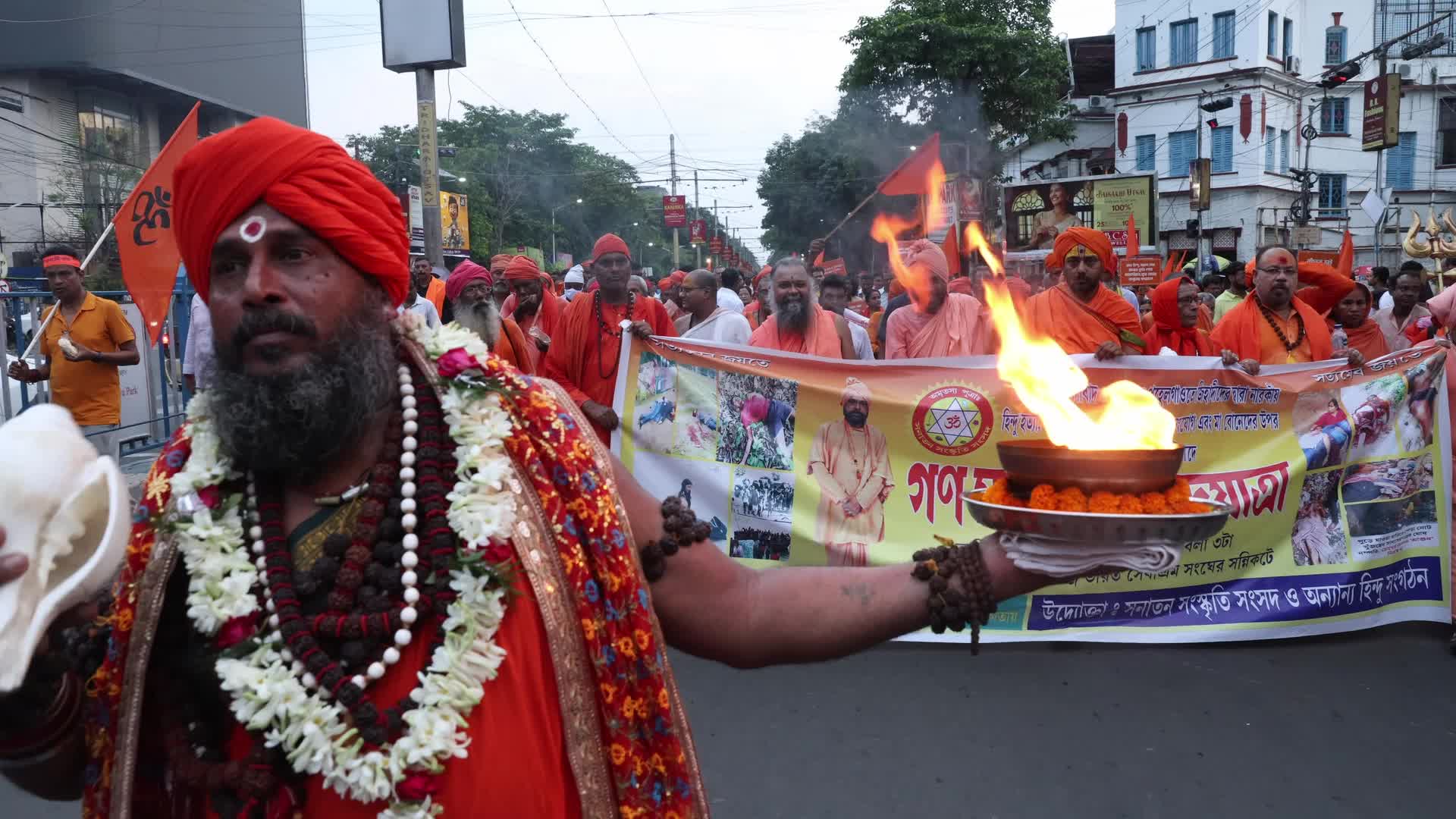 Protest March To Protect Hindus In Kolkata, India