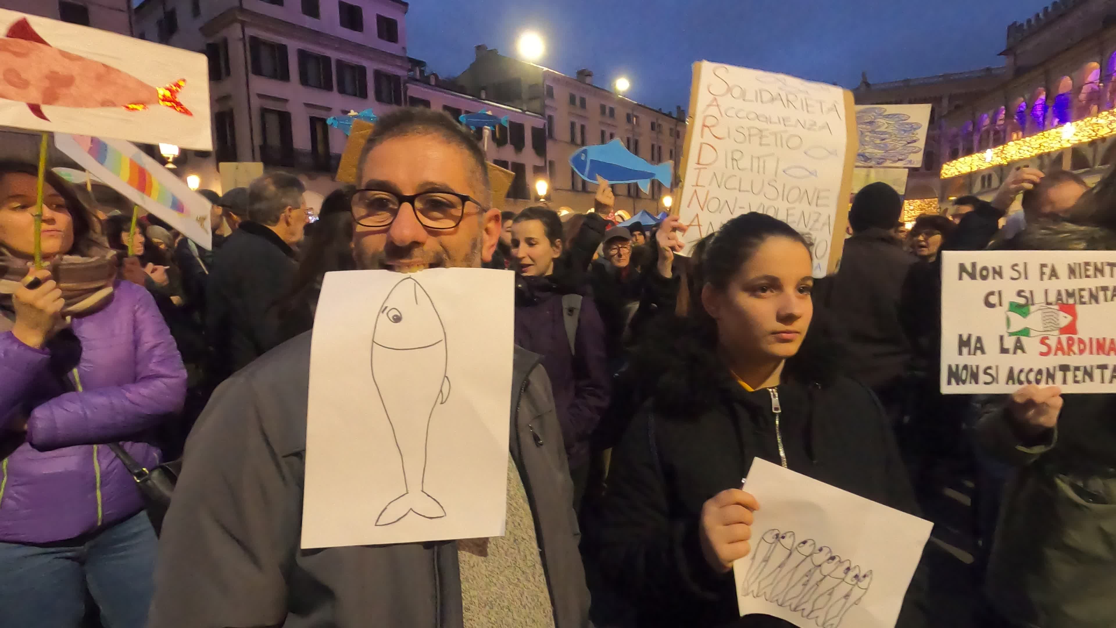 Sardine Movement Protest in Padua