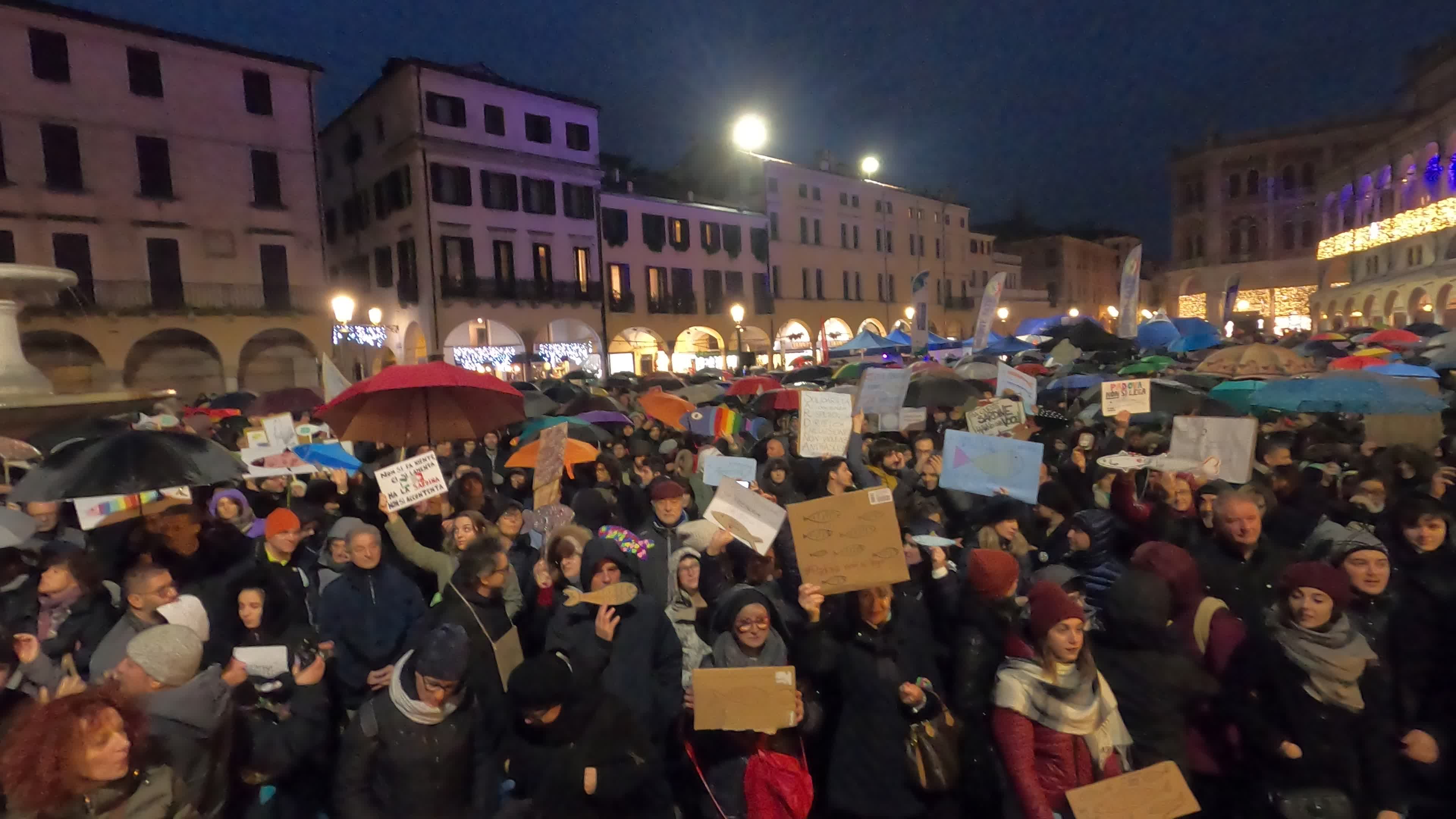 Sardine Movement Protest in Padua