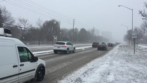 Winter storm in Toronto, Canada