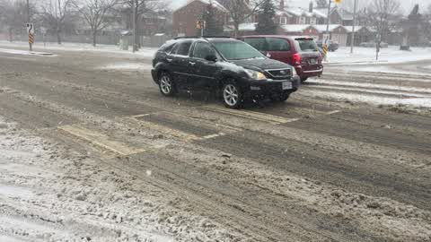 Winter storm in Toronto, Canada