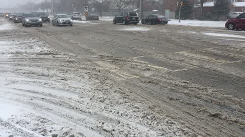 Winter storm in Toronto, Canada