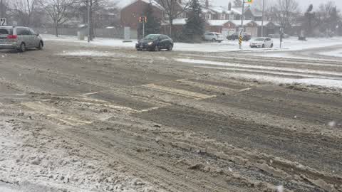Winter storm in Toronto, Canada
