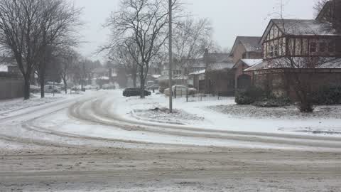 Winter storm in Toronto, Canada