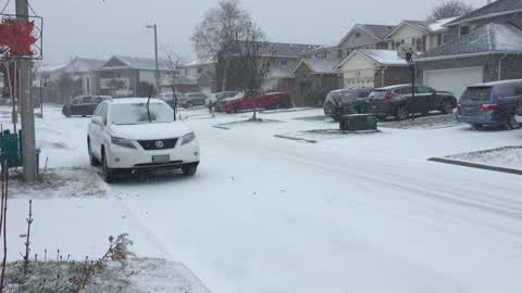 Winter storm in Toronto, Canada