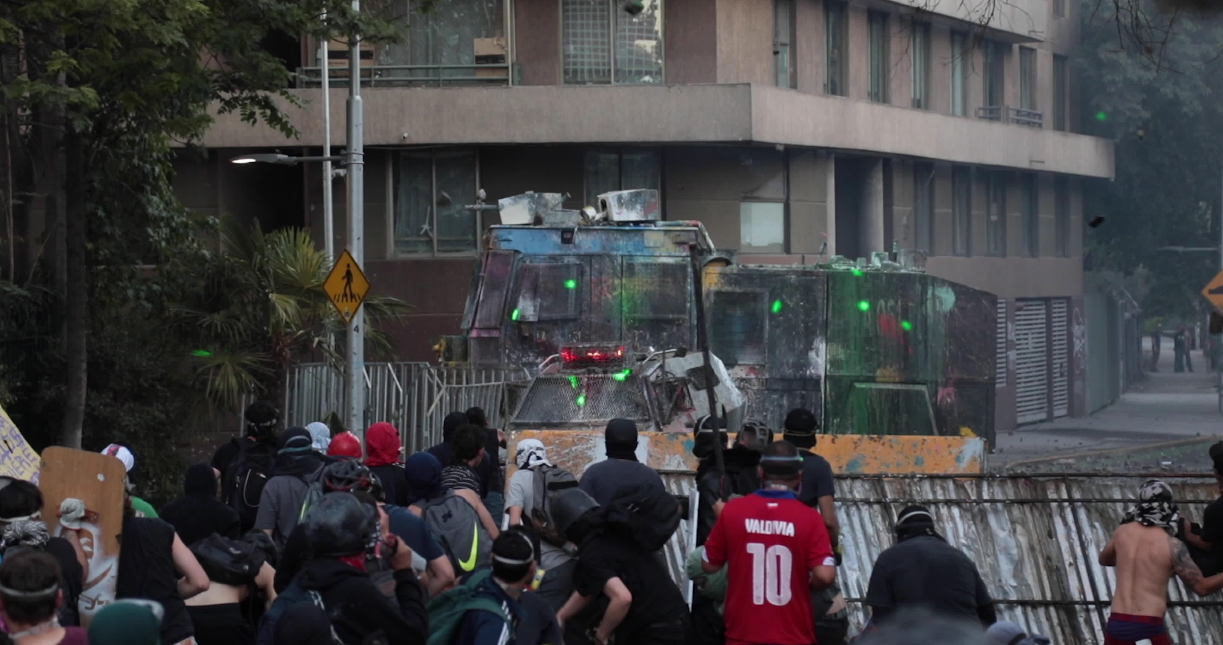 Clashes in Santiago de Chile