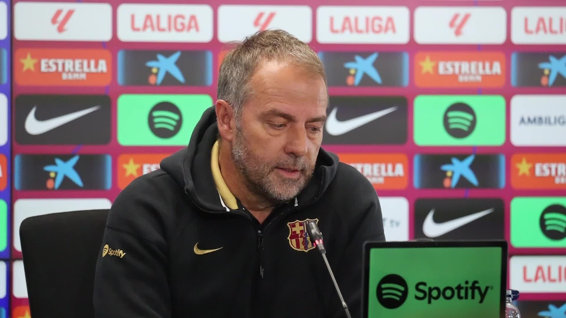 Hansi Flick press conference before LaLiga match against Real Madrid