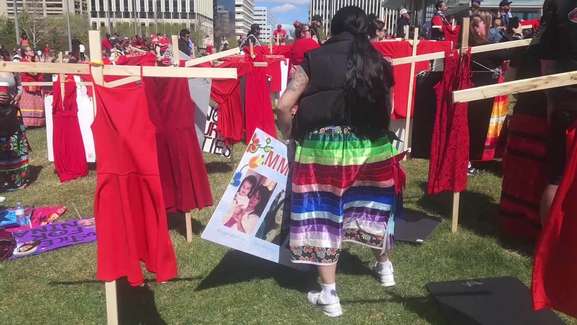 Edmonton Marks Red Dress Day To Honour Missing And Murdered Indigenous Women And Girls