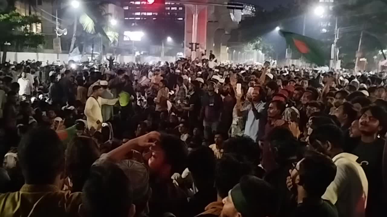 Protesters demand the banning of the political party Awami League in Bangladesh 