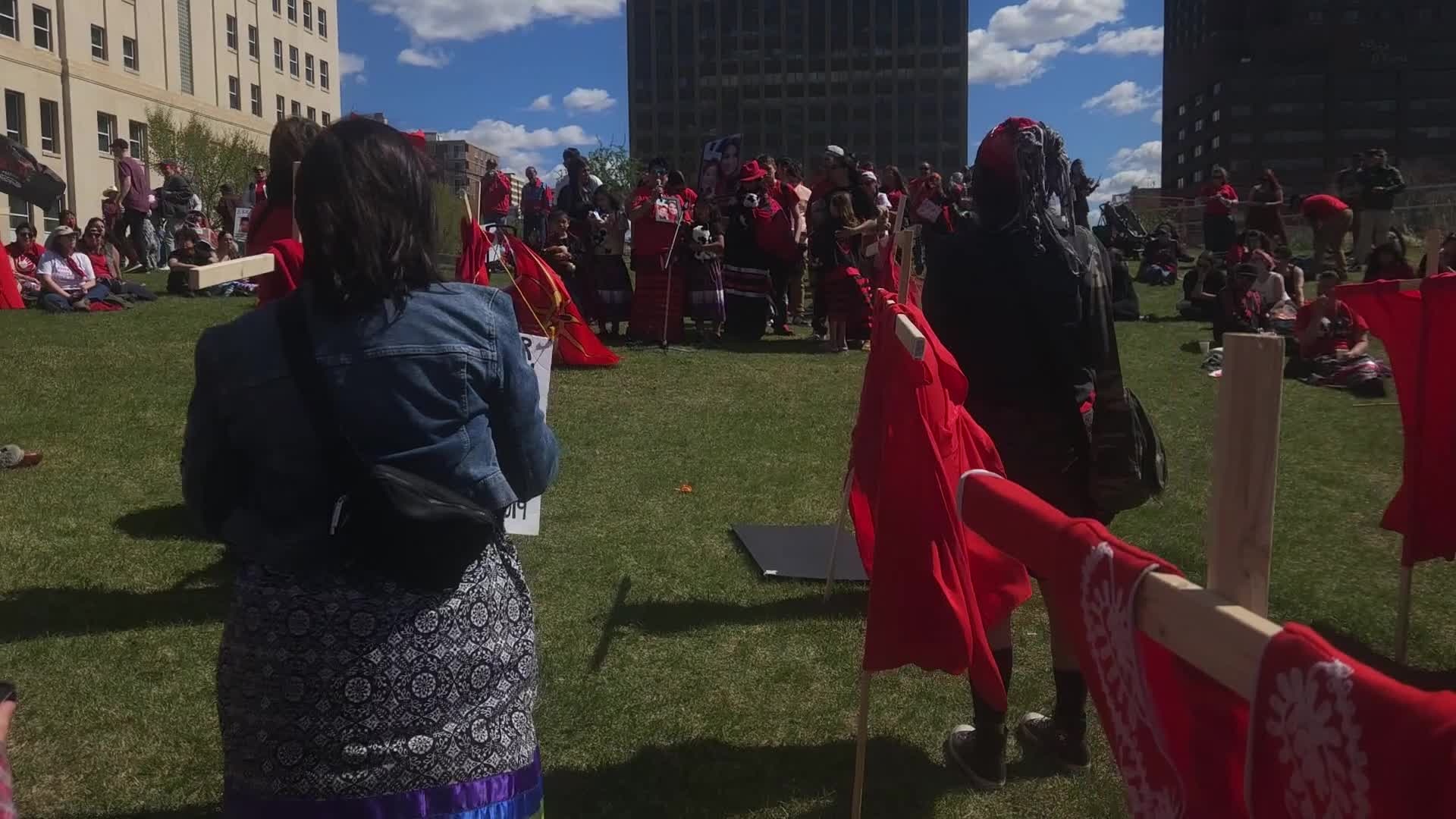 Edmonton Marks Red Dress Day To Honour Missing And Murdered Indigenous Women And Girls