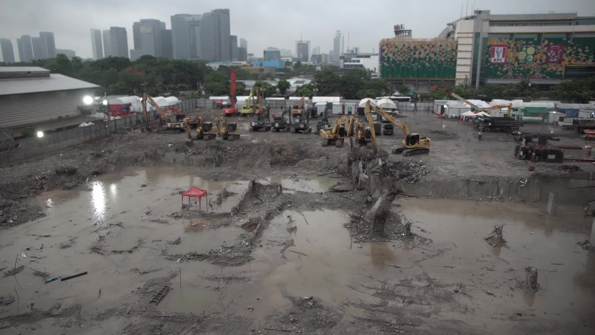 Rescue officials have ended the search operation for the collapsed building caused by the earthquake.