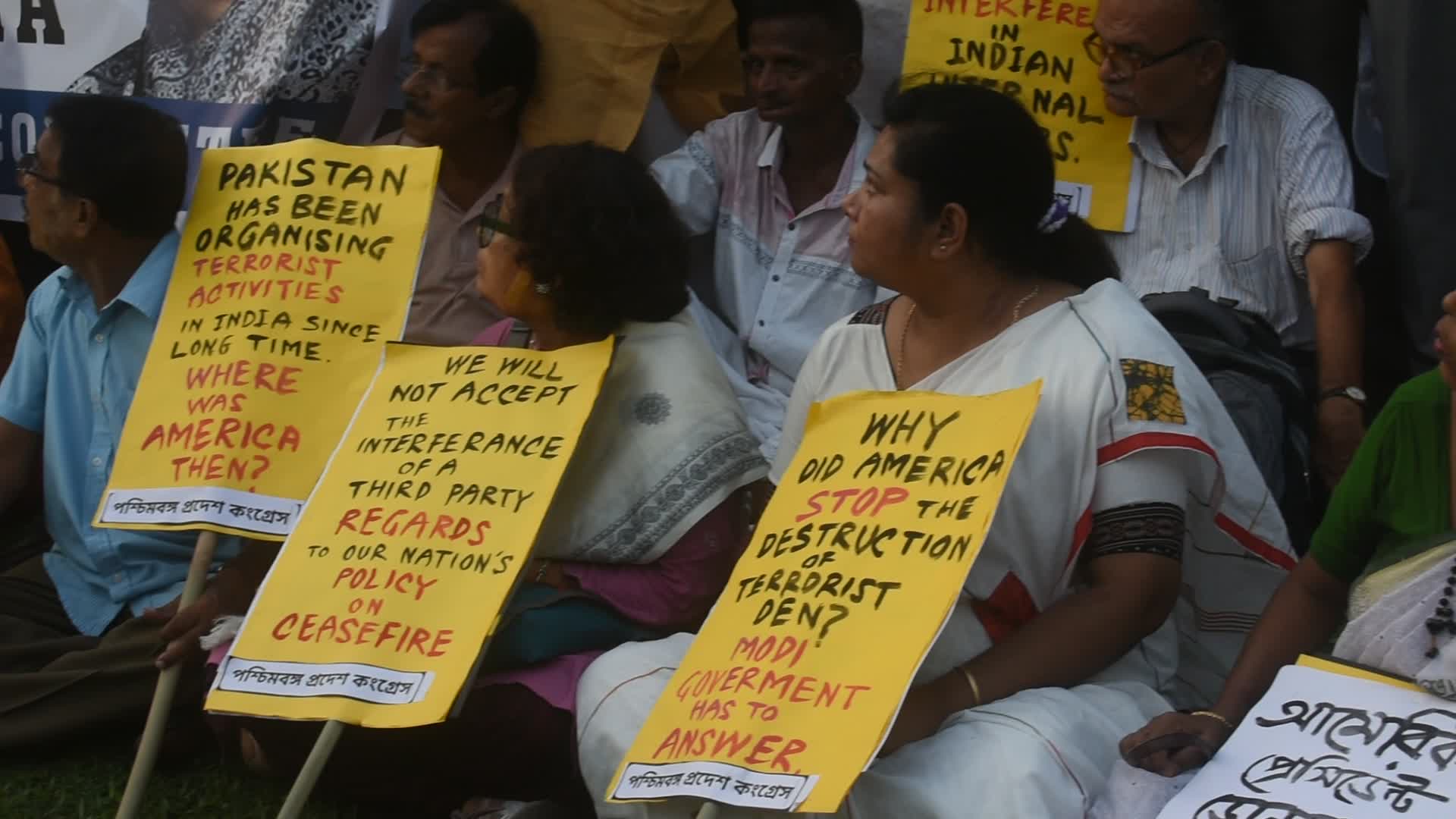 India Pakistan conflict : Protest in India.