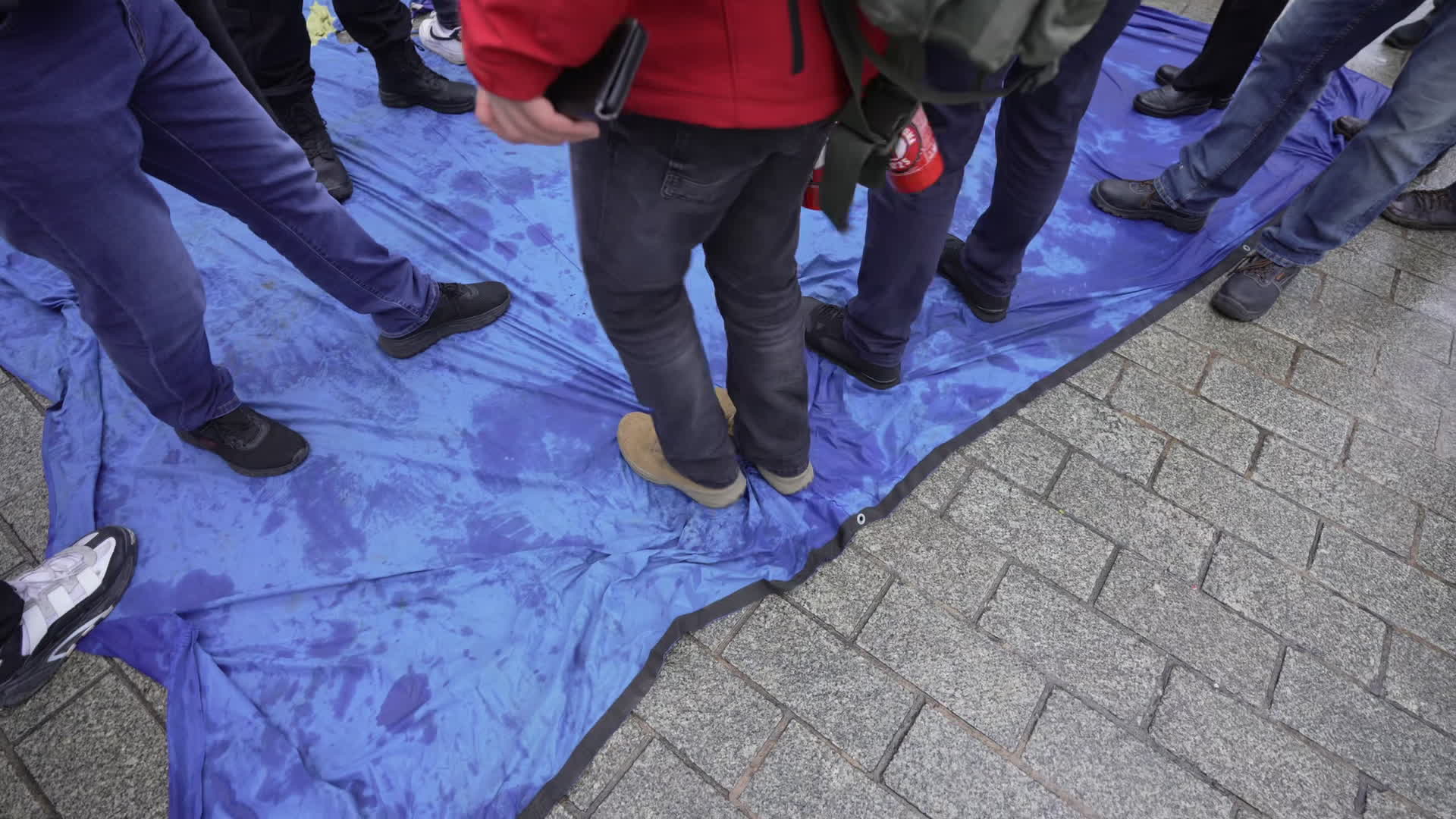 Anti-EU protest in Warsaw during presidential election rally