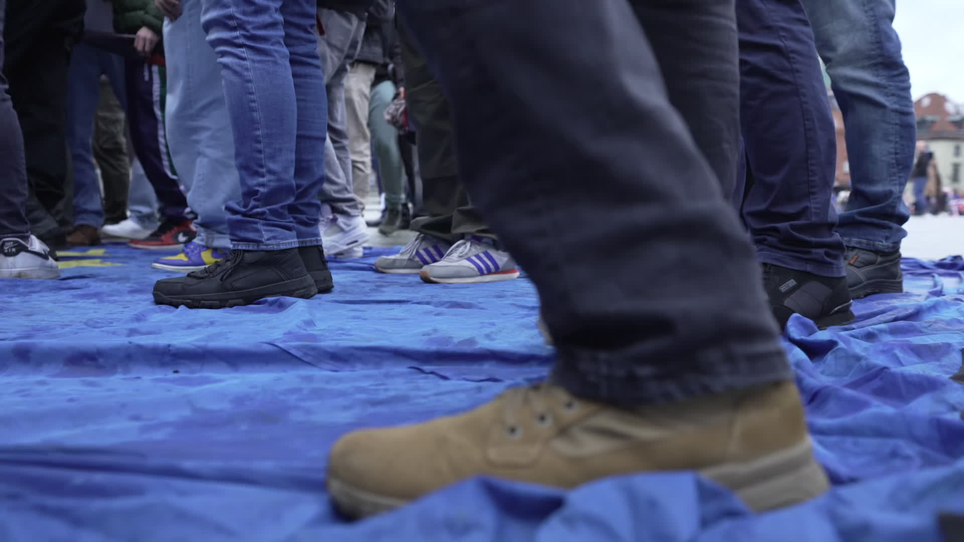 Anti-EU protest in Warsaw during presidential election rally