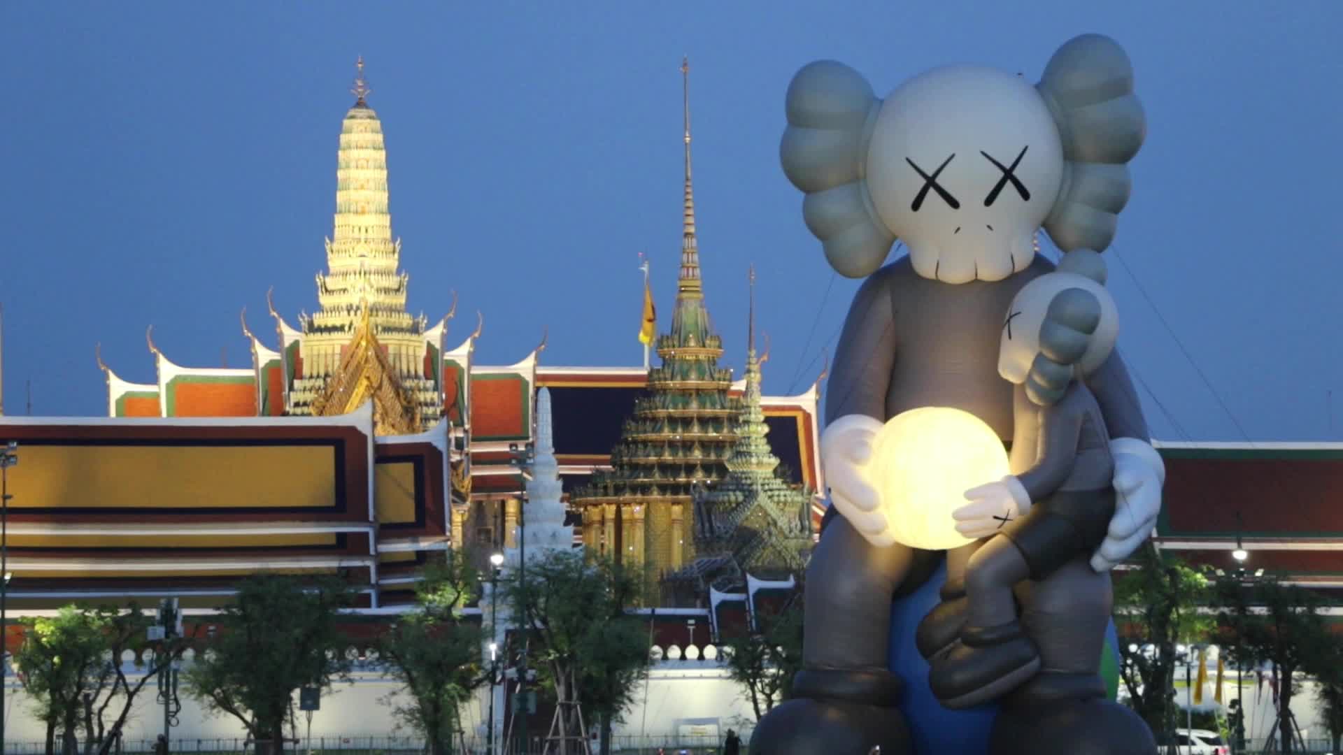 "KAWS: Holiday Thailand"  Art exhibition by American artist and designer Brian Donnelly