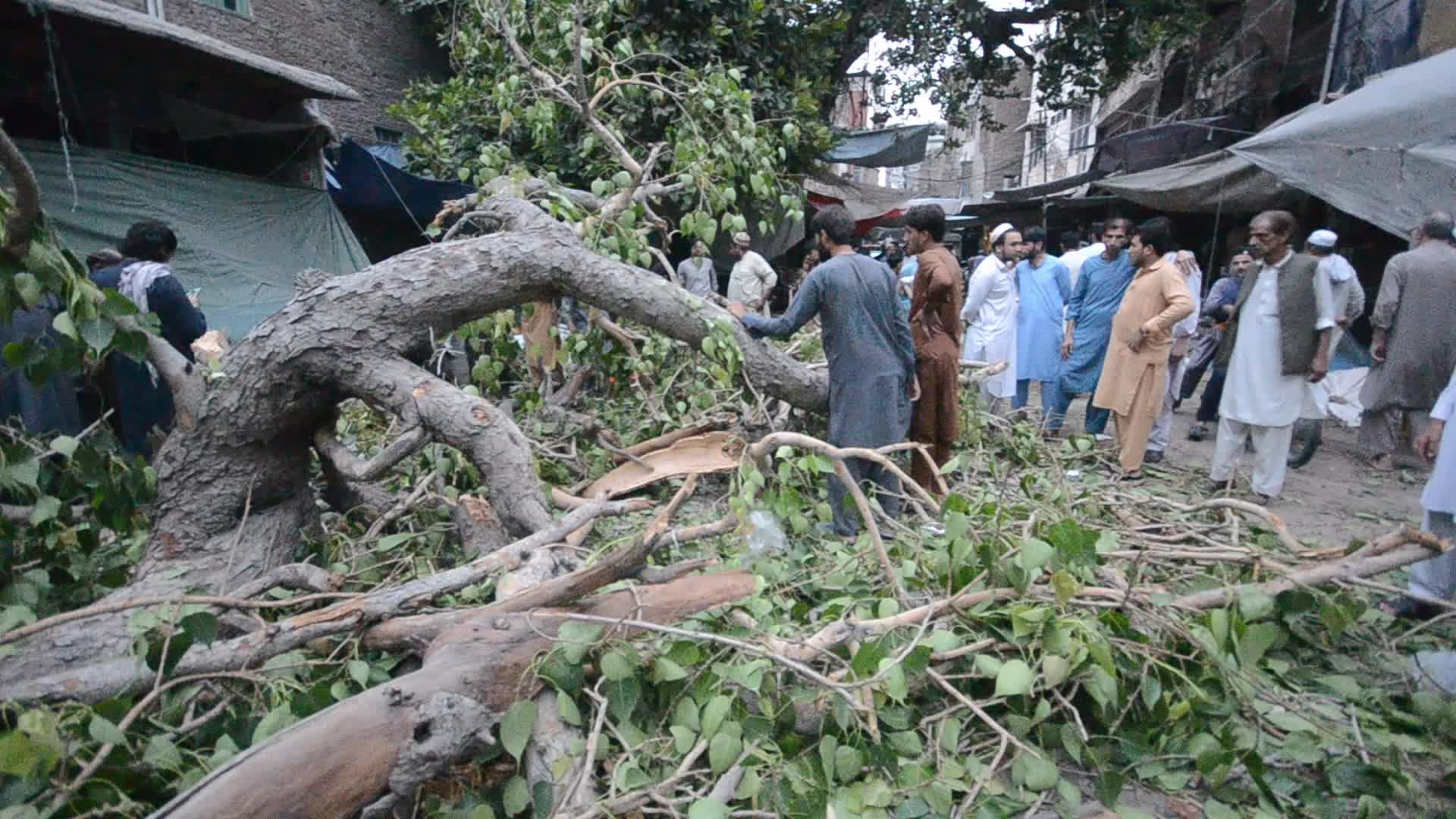 Severe storm hits Pakistani city of Peshawar 