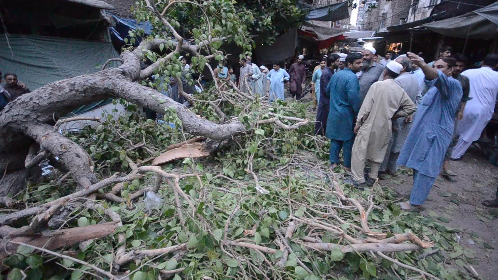 Severe storm hits Pakistani city of Peshawar 