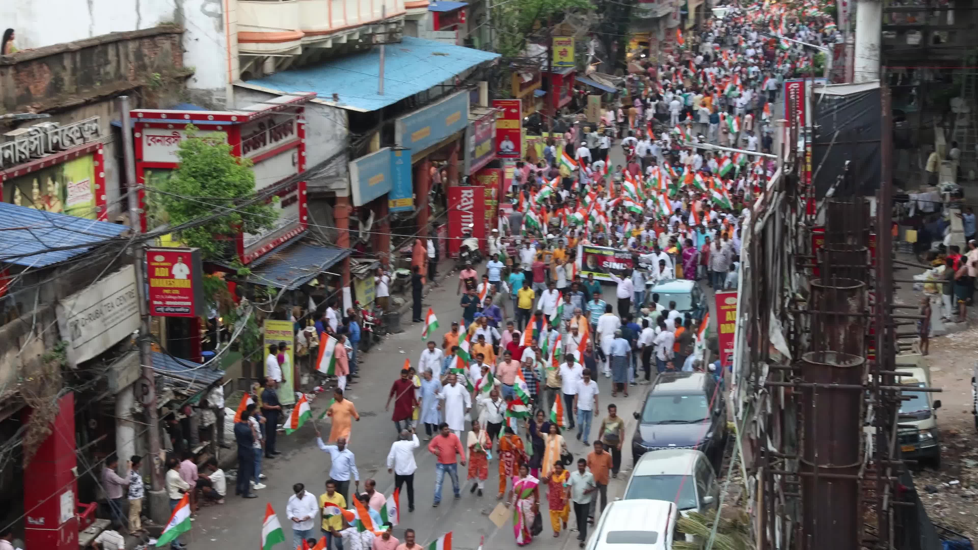 Tricolor Flag March To Highlight The Success Of Indian Military's "Operation Sindoor" In Kolkata, India