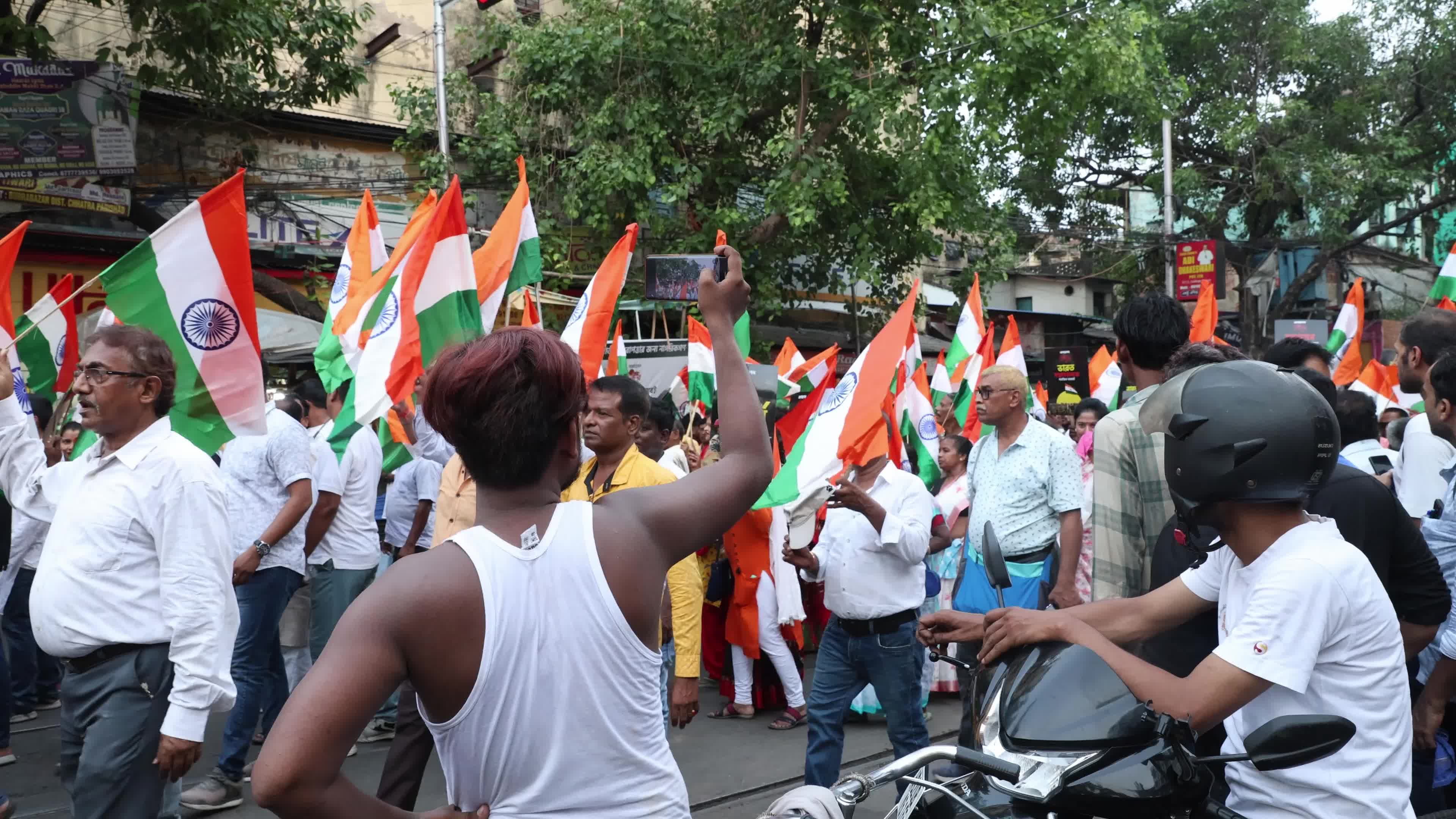 Tricolor Flag March To Highlight The Success Of Indian Military's "Operation Sindoor" In Kolkata, India