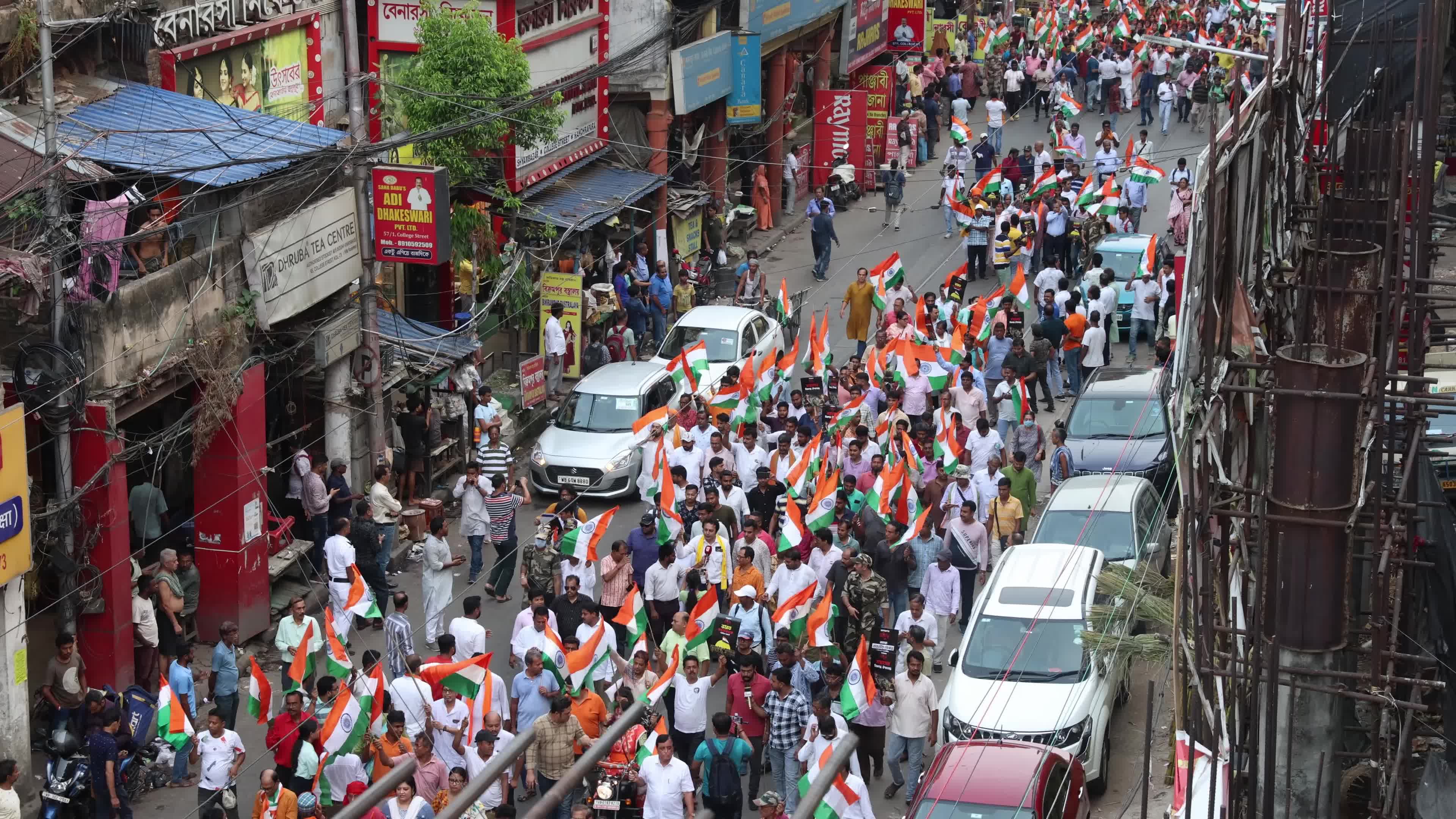 Tricolor Flag March To Highlight The Success Of Indian Military's "Operation Sindoor" In Kolkata, India