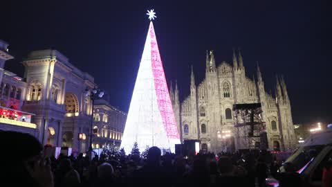 Lighting of the Christmas tree in Milano