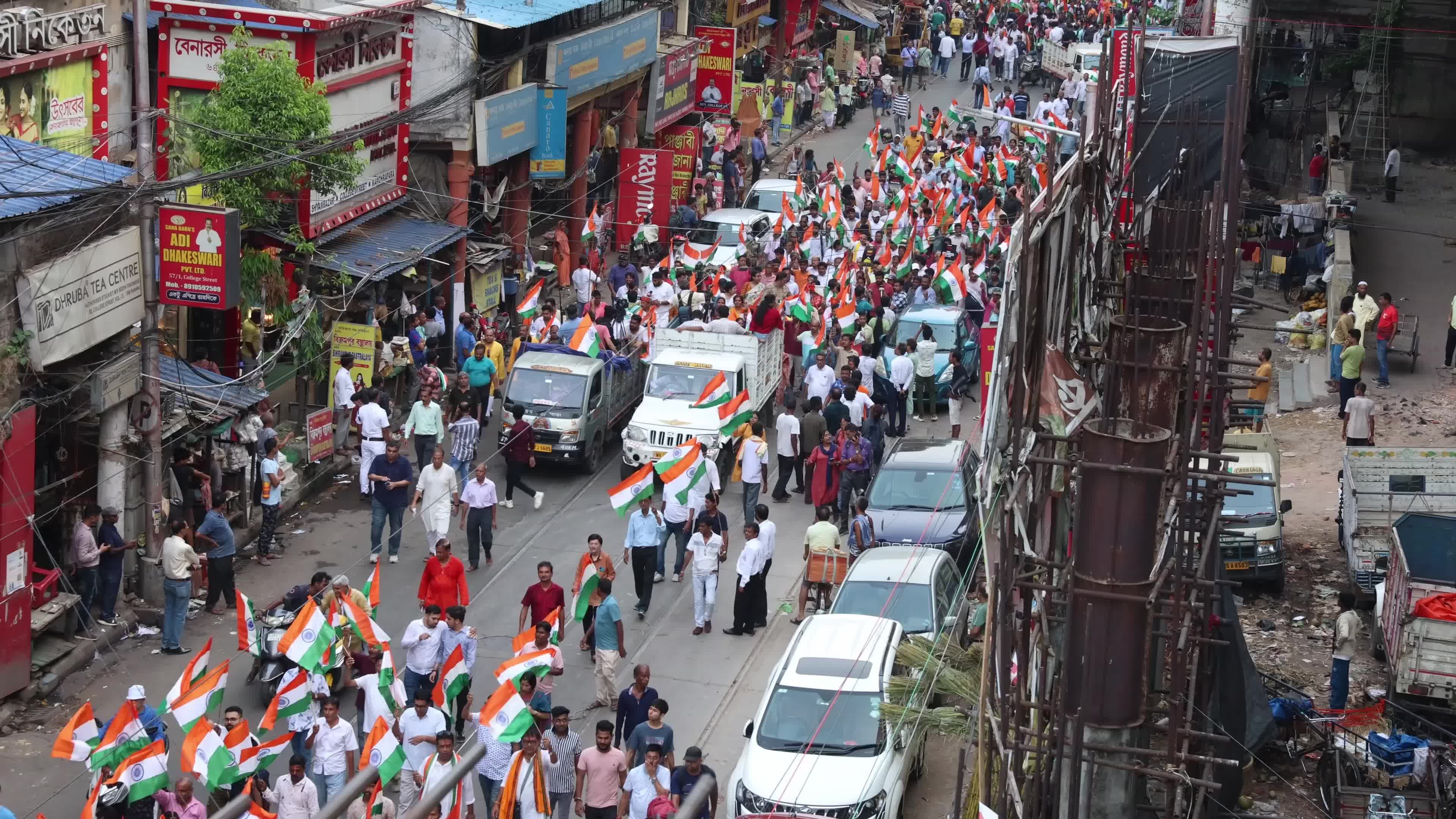 Tricolor Flag March To Highlight The Success Of Indian Military's "Operation Sindoor" In Kolkata, India