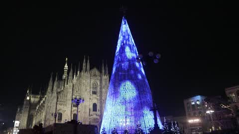 Lighting of the Christmas tree in Milano